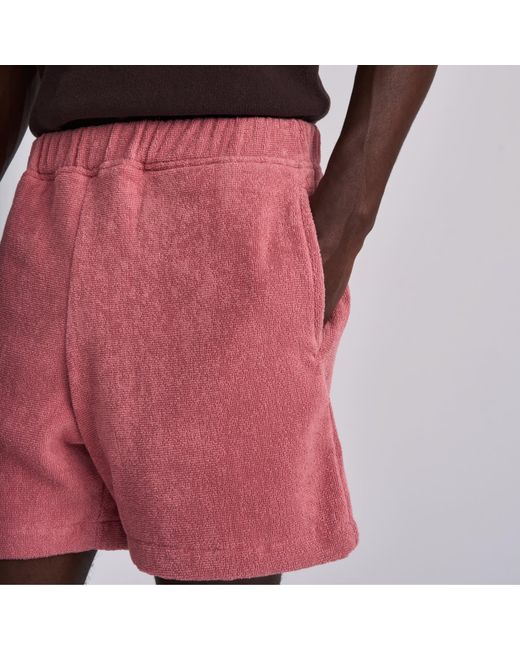 Little Mariner Red Dusty Rose Terry's Shorts for men