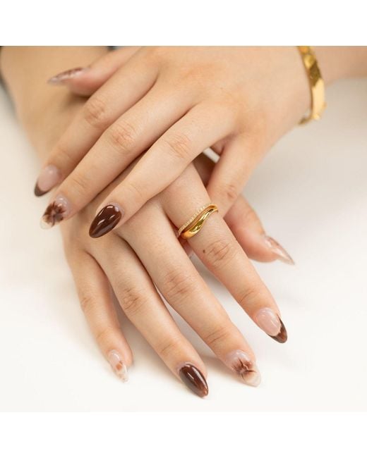 Belinda Jewelz Metallic Pavé Wavy Organic Ring