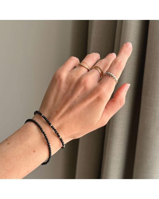Herself Collections Black 14K Starry Night Bracelet