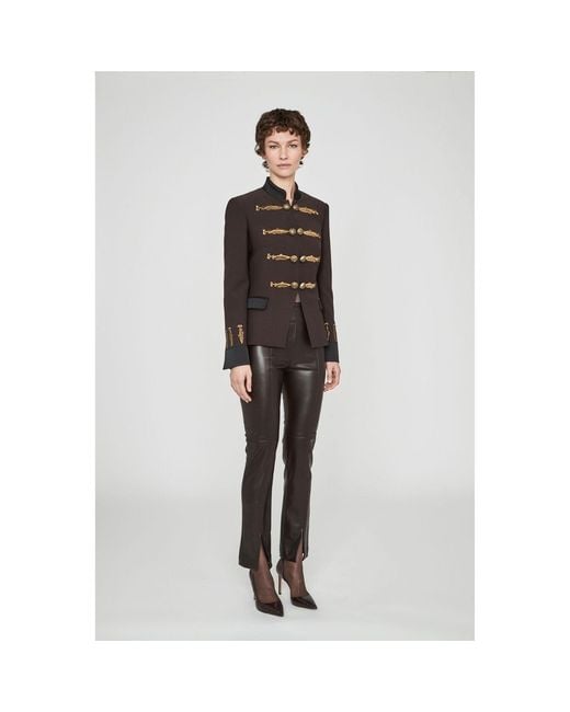 The Extreme Collection Black Military Tailored Blazer With Embroidery