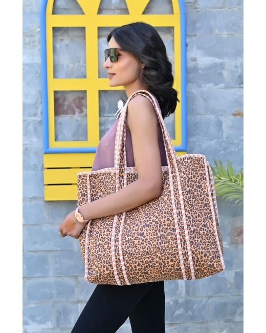 Conscious Yoga Collective Pink The Leopard Tote