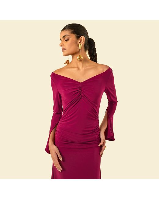 Celestine & Mae Purple Maldau Maxi Dress