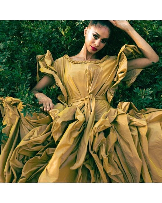 Miro Misljen Yellow Balloon Dress