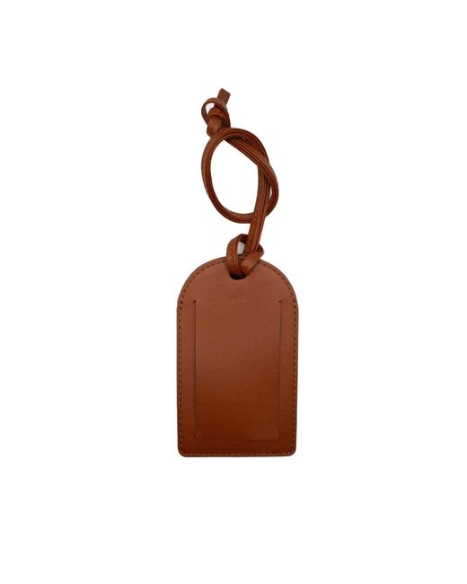 godi. Brown Handmade Full-Grain Leather Luggage Tag for men
