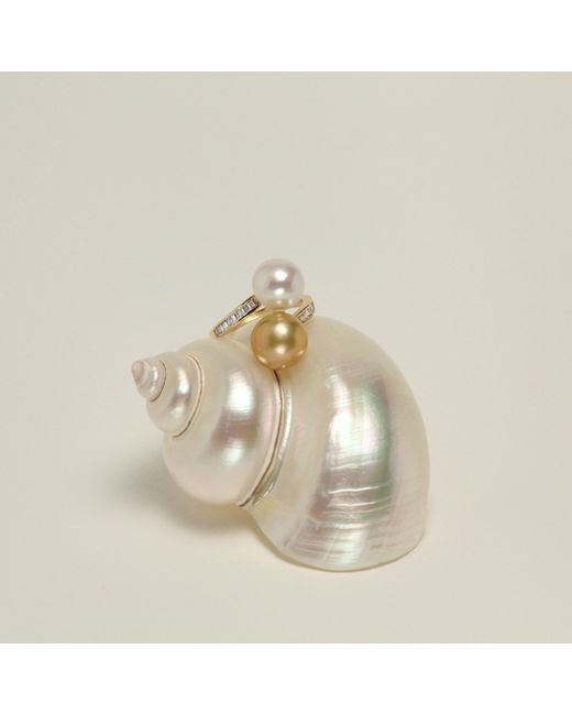 Ninemoo Metallic Still Life Pearl Ring