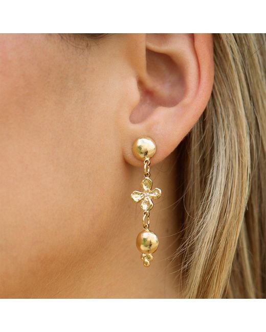 Marcia Moran Metallic Tova Drop Earrings