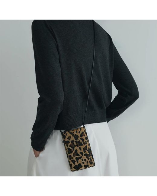 Sd Collection Black Mia Leopard Phone Bag