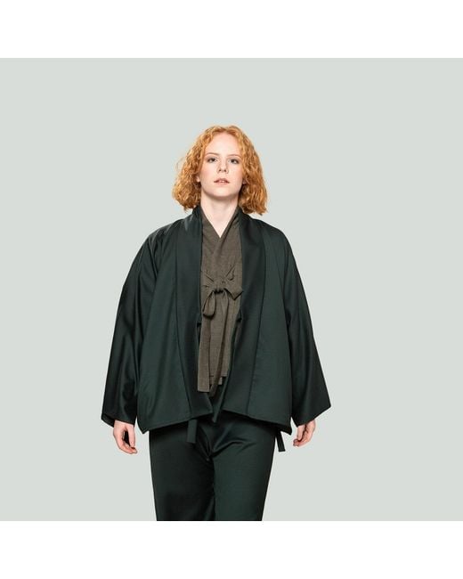 MOE Green Pine Wool Jacket Reversible