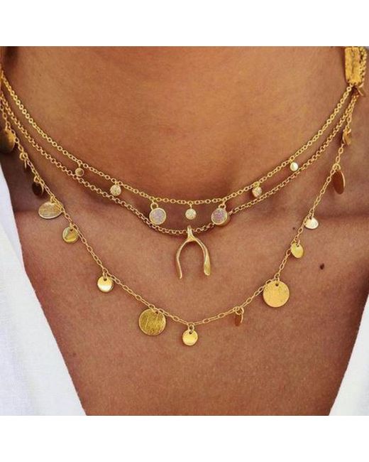 Marcia Moran Metallic Medina Short Coin Necklace