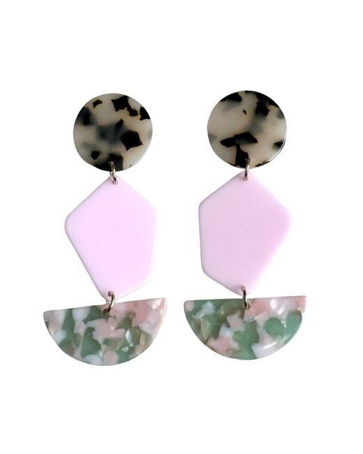 CLOSET REHAB Green Neutrals Pendulum Drop Earrings