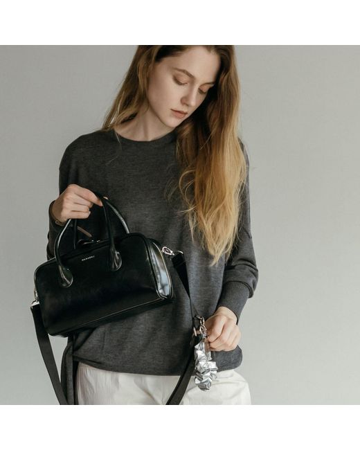 MARHEN.J Black Lara Small Three Way Vegan Leather Shoulder Bag