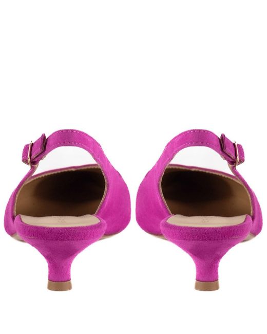 Keith Scarrott Shoes Purple Tanita Suede Slingback