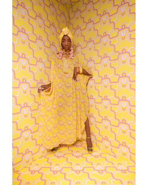 Julia Clancey Yellow Lydy Limon Madam Georgette Kaftan