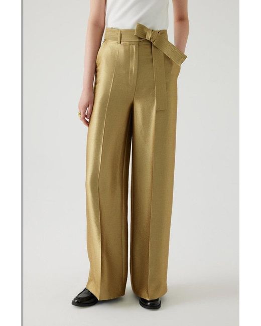 Exquise Yellow Tie-Waist Altair Pants –
