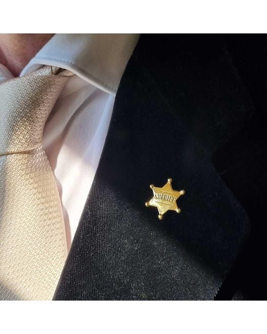 Lee Renee Metallic Sheriff Badge Lapel Pin – for men