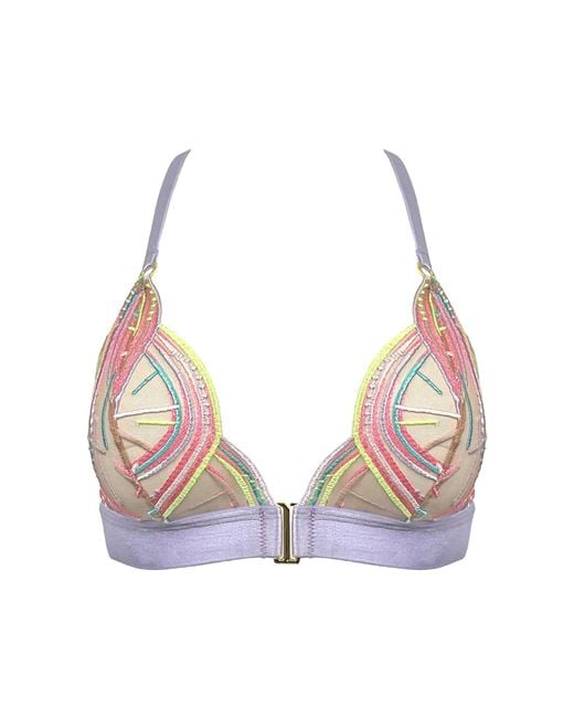 Somewhere Never Pink Miami Nice Triangle Bralette