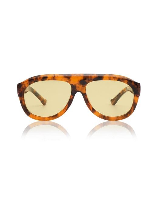 A.Kjærbede Brown Neutrals Rio Sunglasses Havana