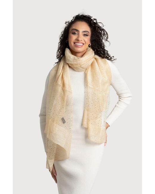 Saachi Natural Star Gazer Moccasin Scarf