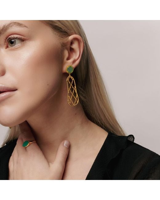 Lavani Jewels Metallic Mint Alhambra Earrings
