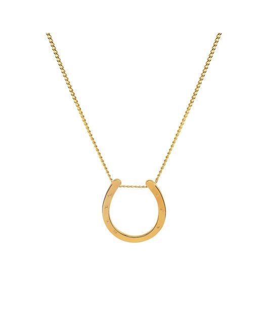 Katie Mullally Metallic Horseshoe Pendant & Chain for men