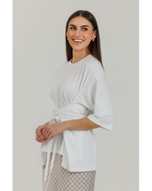 Lou&Up (Formerly Loup Clothing) White Wrap Tie Tee