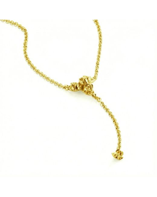 Unaloe Metallic Eres Plated Pendant Necklace For – Romantic Floral Design – Elegant Handmade Jewelry Gift