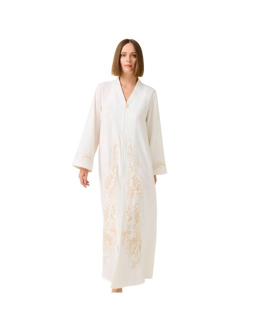 Bocan Couture White Liora Linen Zippered Dress Off