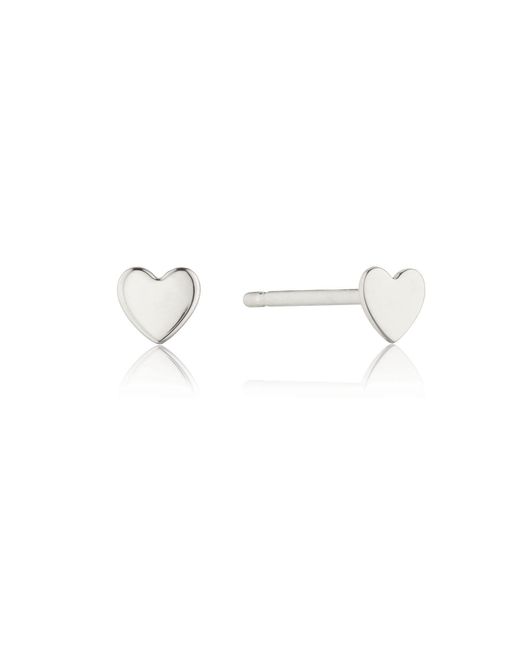 Lily & Roo Metallic Tiny Heart Stud Earrings