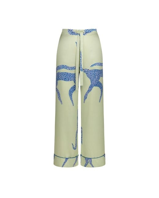 Piola Green Silk Pyjama Bottoms