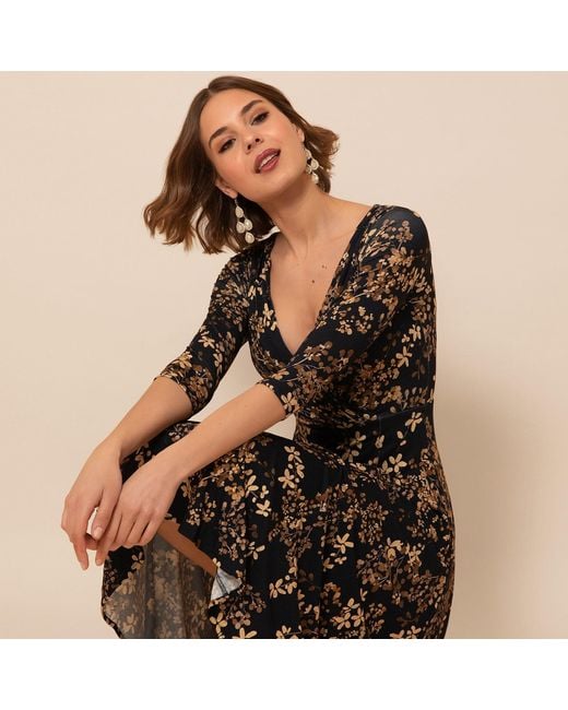 Alie Street London Black Annie Dress Petite Golden Blossom