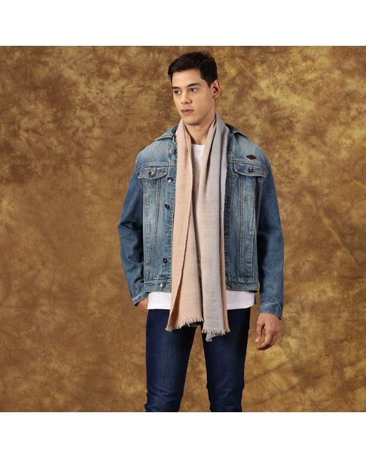 Heritagemoda Multicolor Neutrals Classic Pashmina Scarf for men