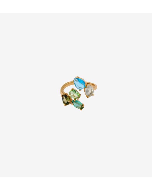 Uchi and Soto Blue Hanabi Mixed Stones Ring