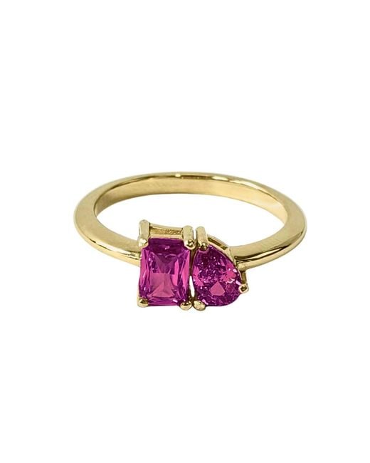 Belinda Jewelz Purple Toi Et Moi Ruby Birthstone Ring