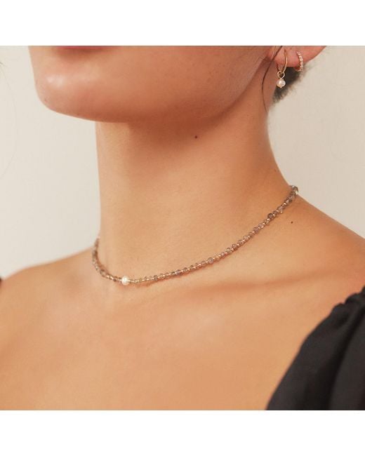 Lily & Roo Metallic Labradorite Gemstone Choker