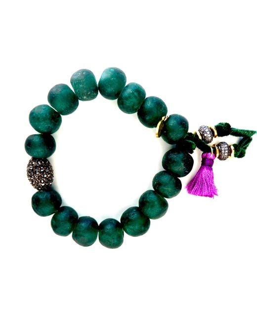 Persia Dona Jewelry Green Vintage Glass Magic Bracelet