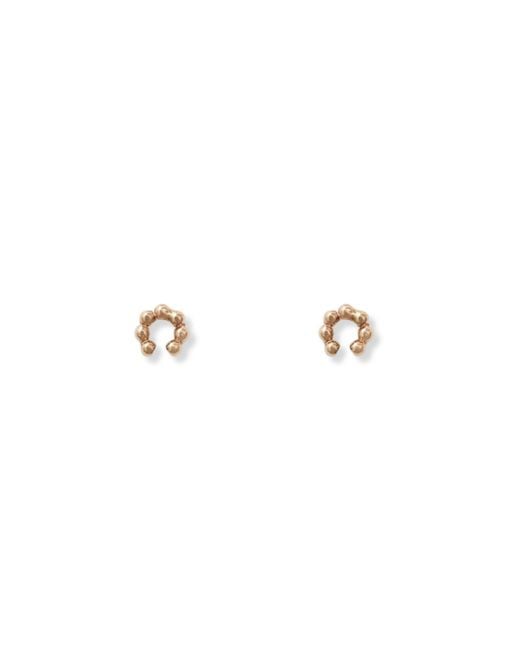 Inari Jewellery Metallic Horseshoe Stud Earrings-Filled