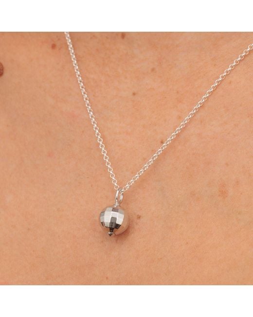 Scream Pretty Metallic Disco Ball Charm Necklace