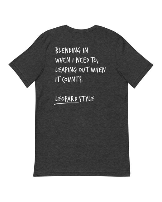 Anchor and Crew Black Heather Think Ocean Leopard Aspirations Cotton Embroidered T-Shirt