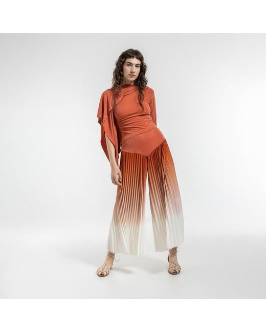 ARTISTA Orange Dawn Asymmetric Top