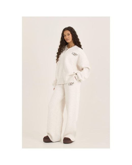 Loom Archives Natural Neutrals Loom Knit Straight Leg Vanilla Trouser