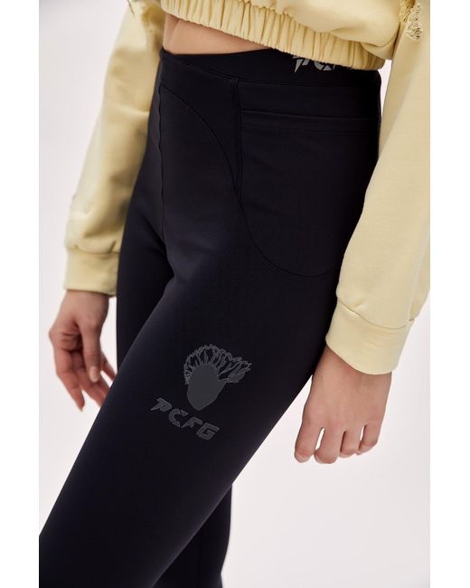 Pcfg Black Legging With Stitch Detail
