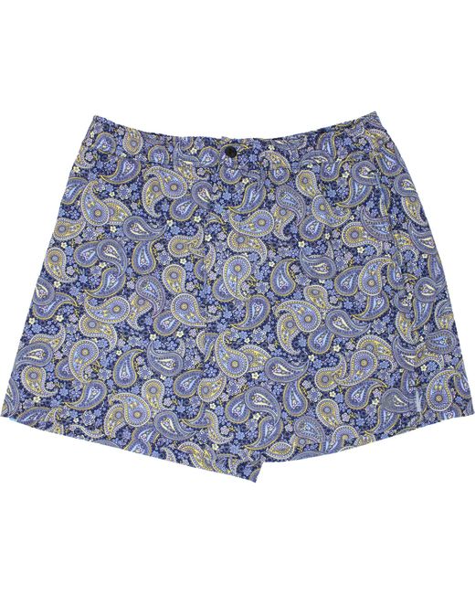 Lords of Harlech Blue Quack Pow Paisley Swim Short for men