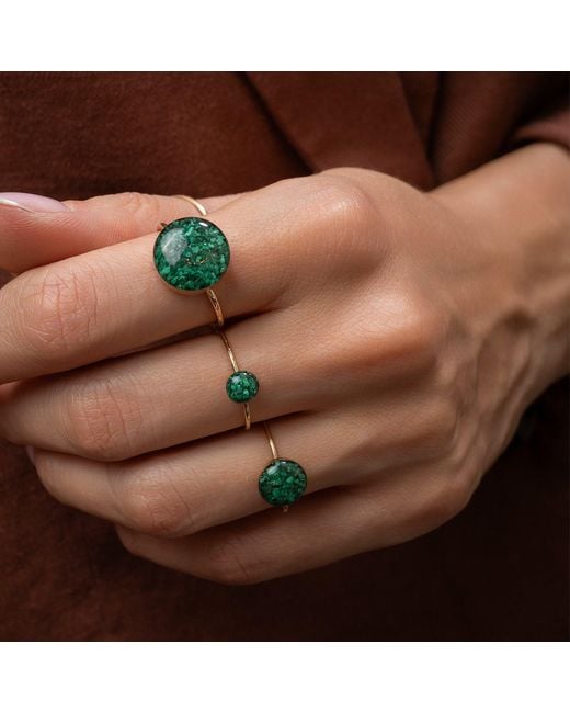 Kate Koel Green Statement Malachite Ring