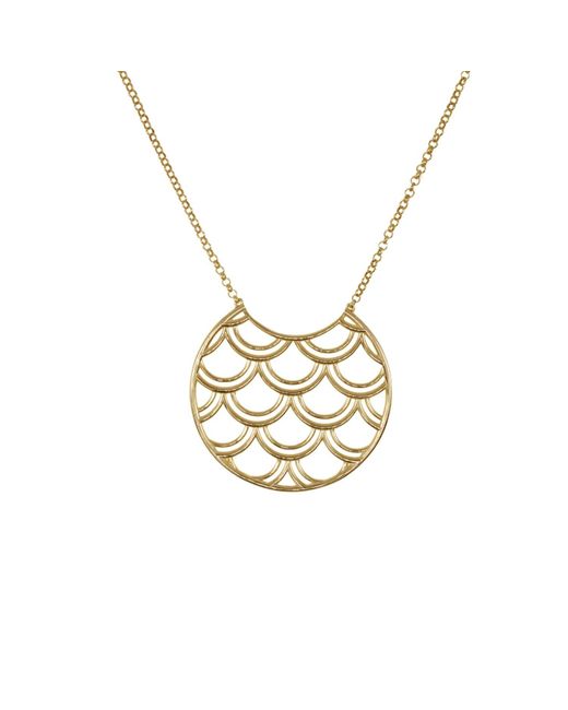 Janus Edinburgh Metallic Sterling Vermeil Tidal Scale Large Circle Necklace