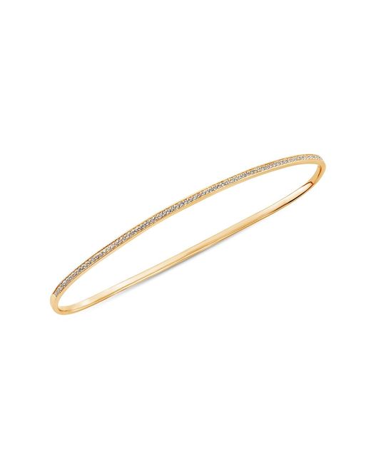 SALLY SKOUFIS Metallic Naked Palm Cuff With Made Cz Diamond Stimulant