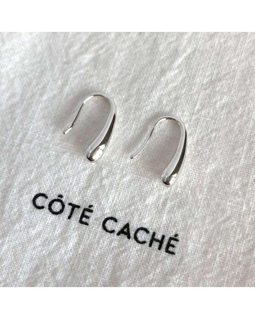 Cote Cache White Teardrop Earrings
