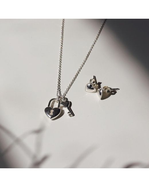 FV Jewellery Metallic The Heart Series Heart Lock & Key Necklace