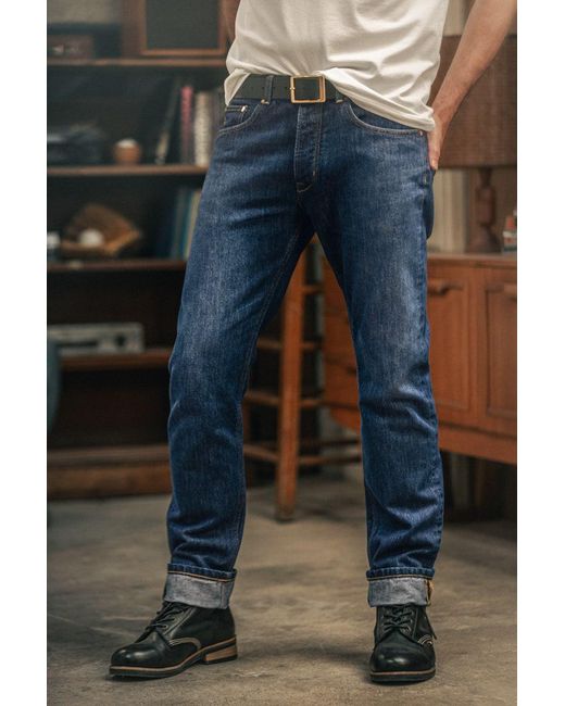 &SONS Trading Co Blue Colton Tapered Fit Jean Dark Wash for men