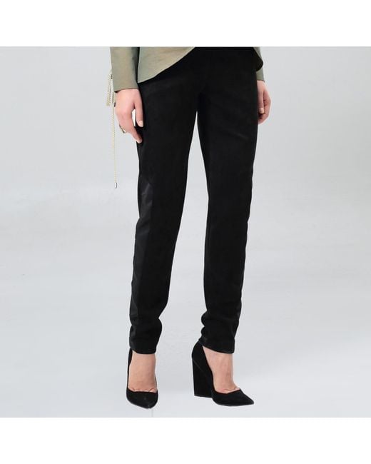 Smart and Joy Blue Suede And Satin Pants