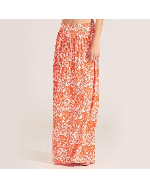 Morrato Bali Pink Vanalika Maxi Skirt Dakhla Burnt